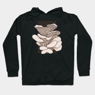 Vintage doodle illustration of Oyster Mushroom Hoodie